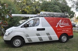 Atkins Electricians company work van