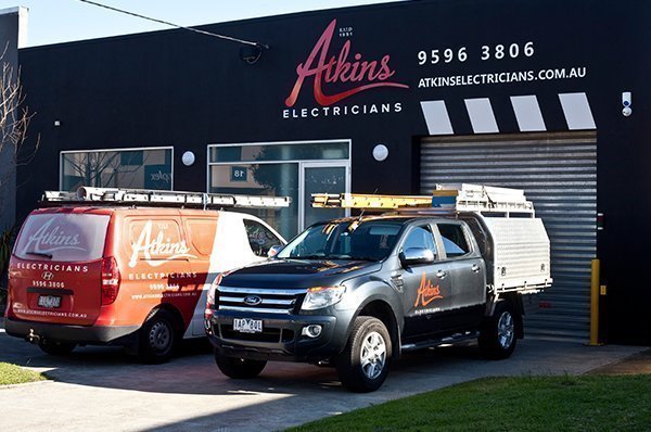 Atkins Electricians store front.